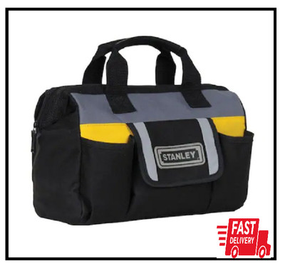 Stanley Tool Bag Jobsite Storage Soft Sided Adjustable Strap Zippered Top 12 In