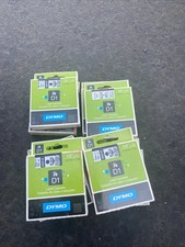 Dymo 45010 D1- 1/2" x 23', Self-Adhesive Labeling Tape, Black on clear Lot Of 12