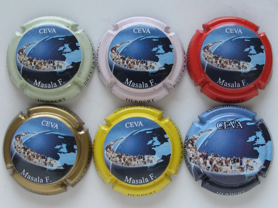 Série de 6. capsules CHAMPAGNE. HERBERT Stéphane CEVA