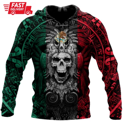 Mexican American Eagle 3D HOODIE Halloween Gift Best Price Christmas Gift