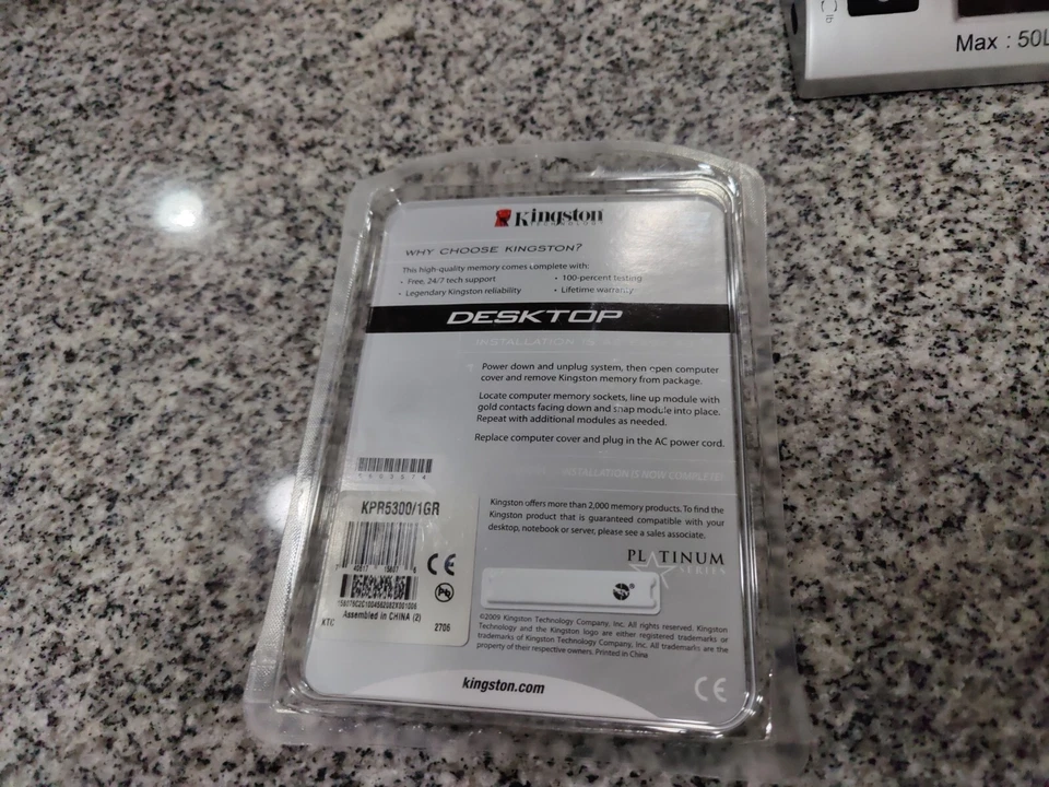 Kingston DESKTOP 1GB DDR2 Platinum Series Memory PC2-5300 667 MHz KPR5300/1GR    - Image 3 of 3