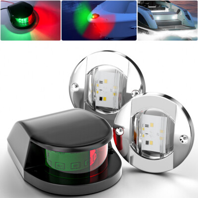 12V Red Green Marine Boat LED Navigation Lights & Boat Deck Courtesy Light