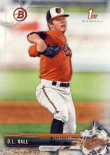 Lot of (10) 2017 Bowman Draft D.L. HALL 1st Rookie Card #BD-82 Orioles