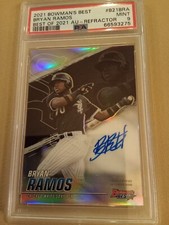 2021 Bowman's Best Bryan Ramos AUTOGRAPH REFRACTOR #B21-BRA Graded PSA 9 Mint