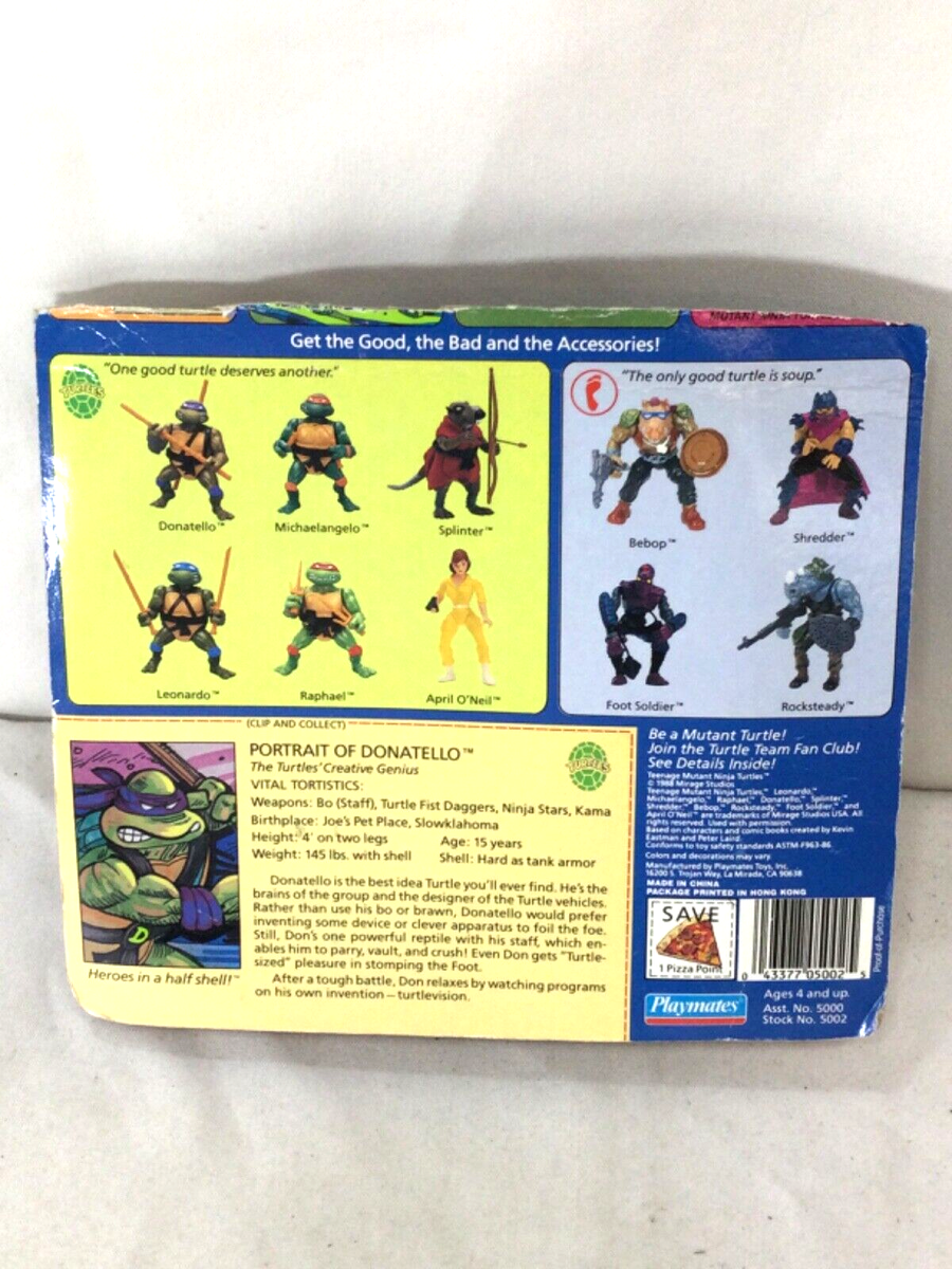 1988 Teenage Mutant Ninja Turtles TMNT Donatello Figure MOC Sealed