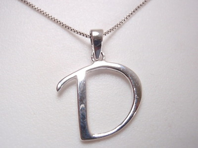 Der Buchstabe ''D'' Anhänger 925 Sterling Silber d Initiale