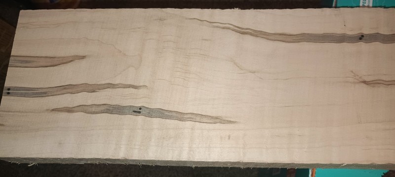  Curly Ambrosia Maple Blank 1 7/16"X 5 1/8" X31 5/8"GUITAR,LUTHIER,CRAFT Pc#250