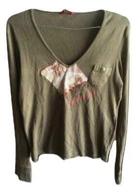Jersey De Femme guess T-Shirt Casual Coton Maillot Jersey Size L - Photo 1/3