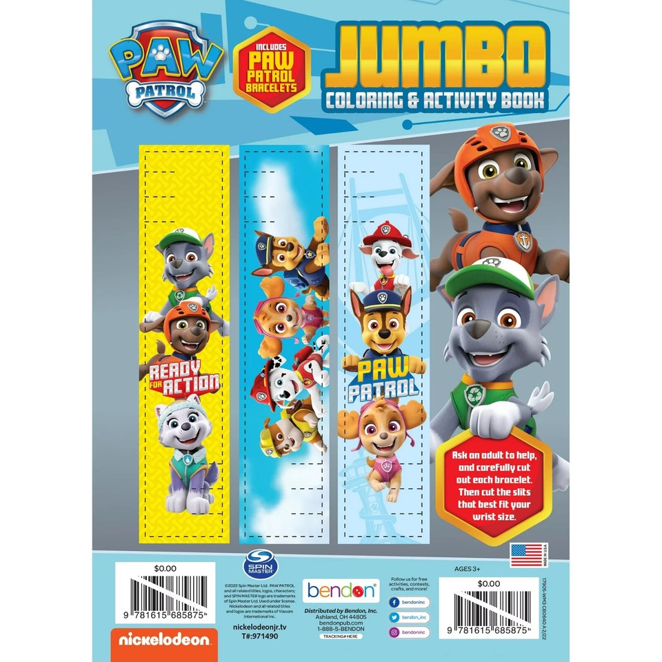Nickelodeon Paw Patrol Jumbo Coloring Book with Activities - 64 ...