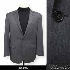 KENNETH COLE REACTION mens charcoal gray WOOL sport coat suit jacket blazer 40 R