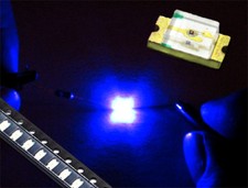 10 Stück SMD LED 1206 UV 390nm 3,3 V, 120 mcd, ultraviolett, Schwarzlicht