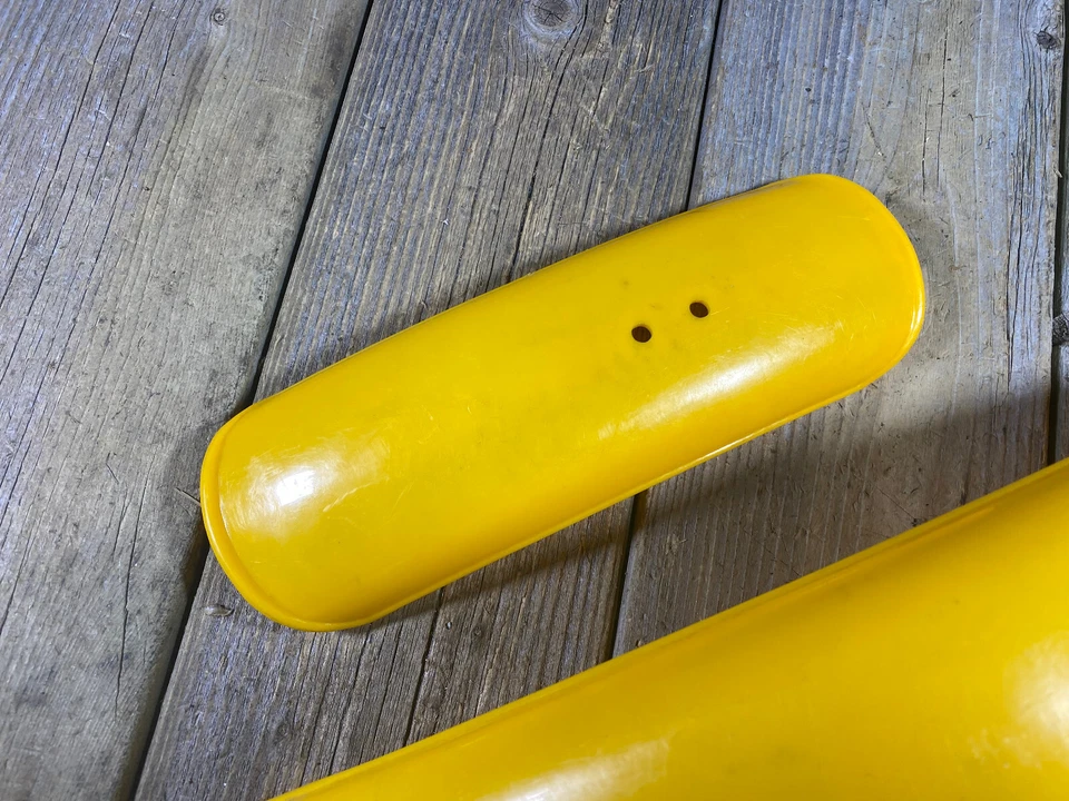 .OLD SCHOOL BMX MX BICICLETA MOTOCROSS MX BICICLETA AMARILLO PLÁSTICO GUARDABARROS NOS Foto 2 de 4