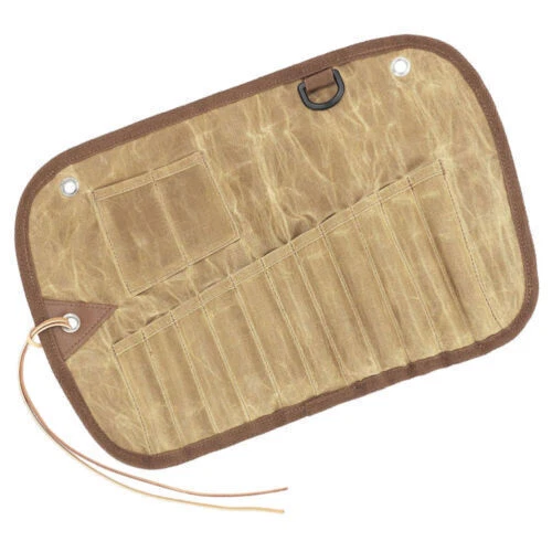 Segeltuch Besteck Aufbewahrungstasche Rollende Bestecktasche Lagerung Camping - Bild 7 von 12