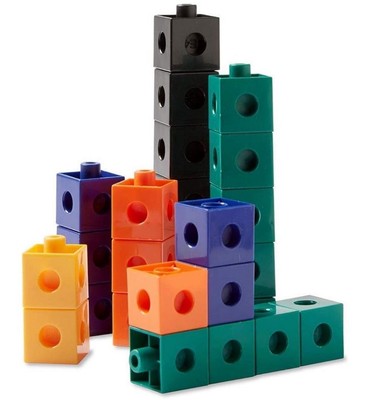 Pop Cubes Math Linking Cubes Plastic Cubes Snap Blocks Color Sorting Set of 100