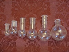 Glass Round Bottom Flasks - Group of Six (6) - Very Nice!