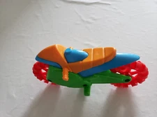 Vintage American Plastic Toys Motorcycle colorful euc 10" long 5" high