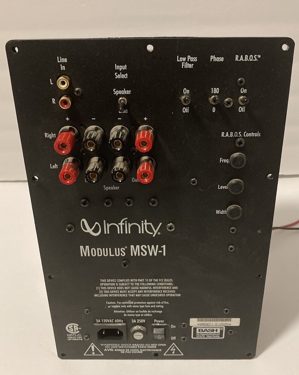 INFINITY Modulus MSW-1 Subwoofer Power Amp Module Tested Read Description