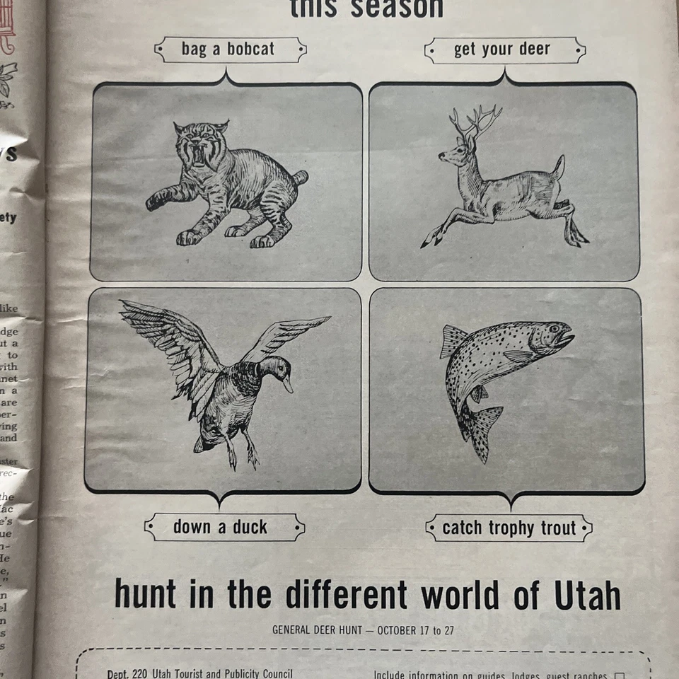 Field and Stream 1964 Magazine September Vintage FIshing Hunting Camping Adds - Image 3 of 4