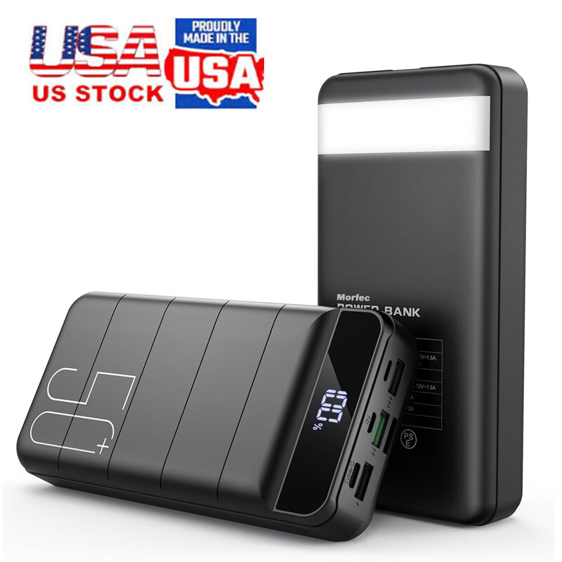 50,000mAh 22.5W Fast Power Bank USB-C Quick Charge 2024 Portable Charger