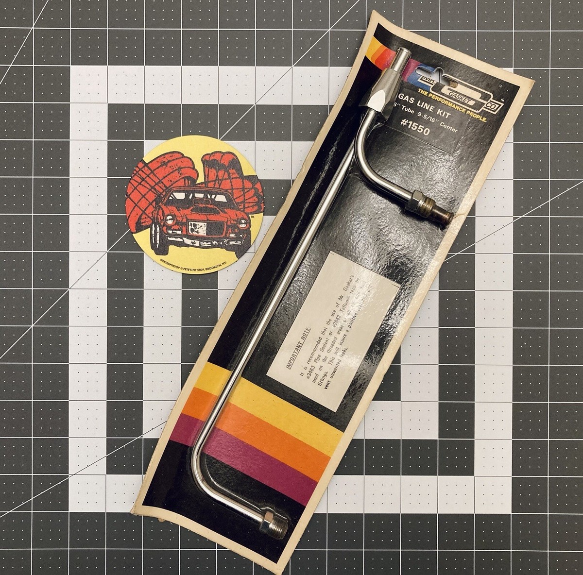 MR GASKET Chrome Fuel Gas Line Kit 1550 Dual Inlet VINTAGE 70s NOS