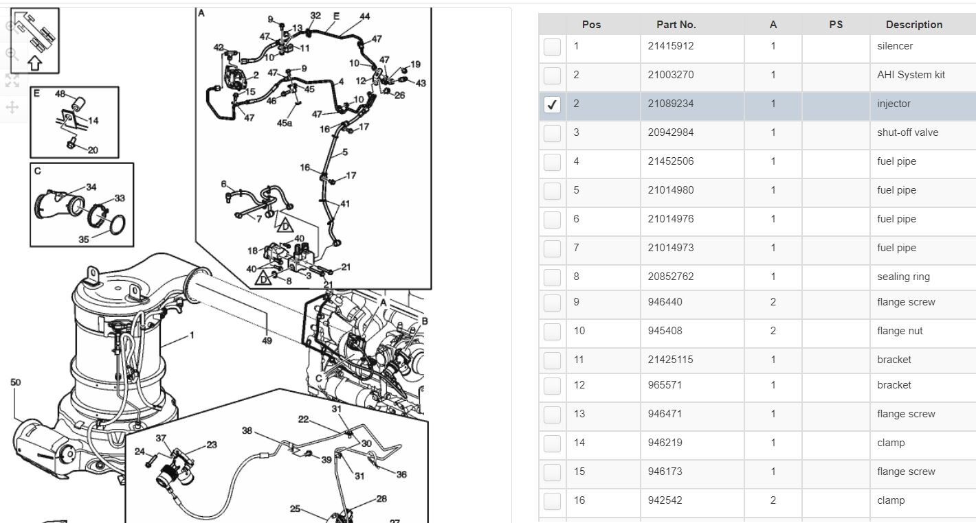 New OEM Aftertreatment Fuel 7th Injector Volvo 21503939 21089234
