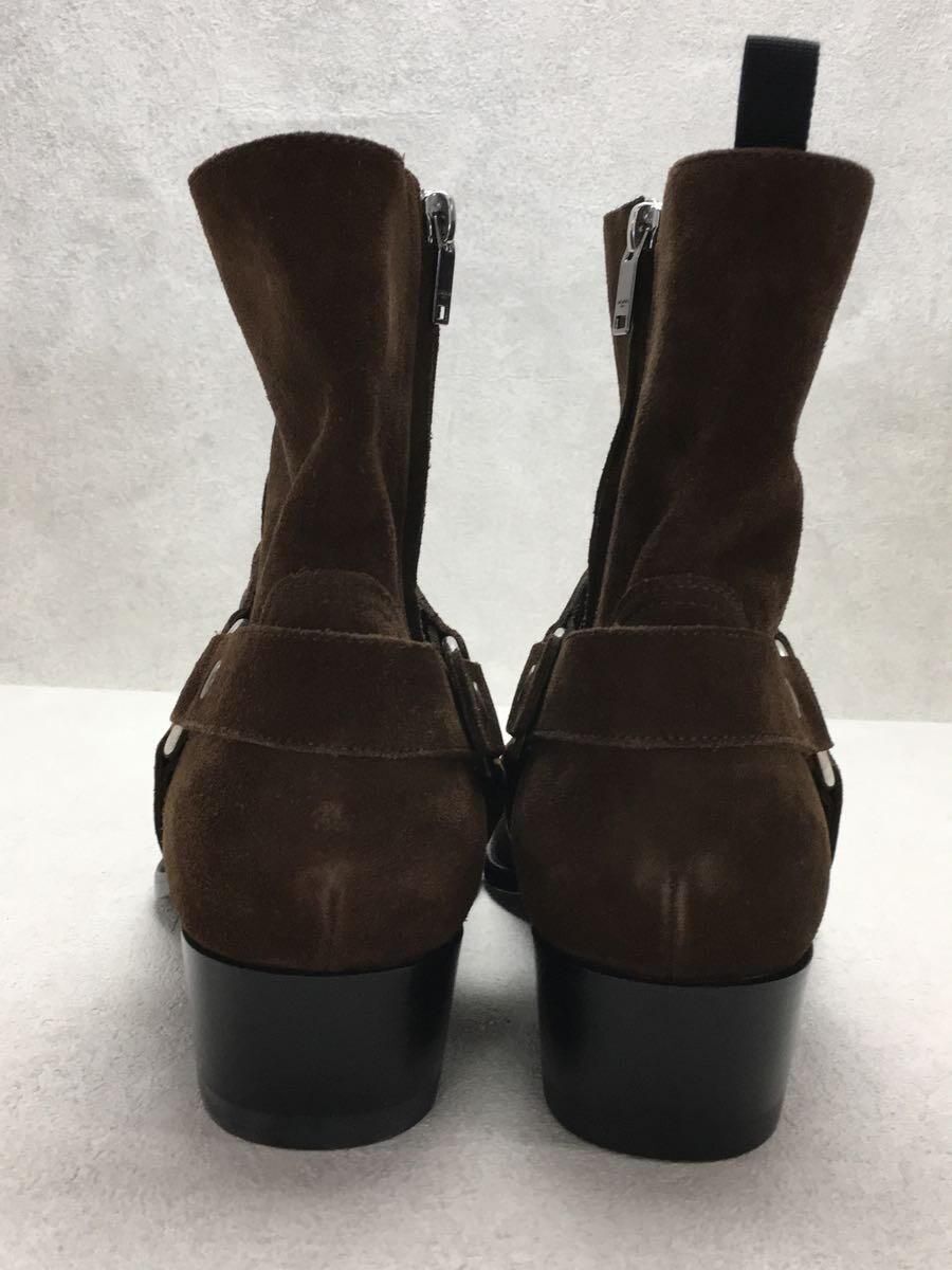 SAINT LAURENT OTHER WYATT HARNESS SUEDE RING BOOTS 43 Brown 420090 