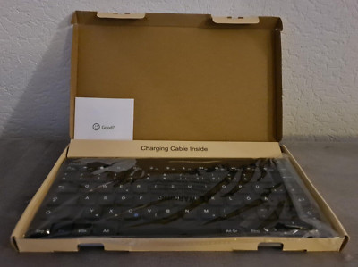 Arteck HB086 - tragbare, kabellose Edelstahl Bluetooth-Tastatur QWERT NEU