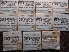G-S Watch Crystals NOS Mineral Glass for Super-Thin Watch LOT A27