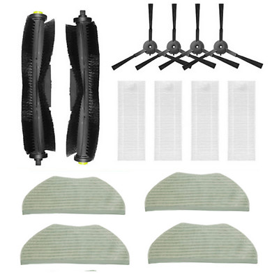 Replacement Rolling Brush HEPA Filter Rag for Qihoo 360 S10 X100 MAX Sweeper