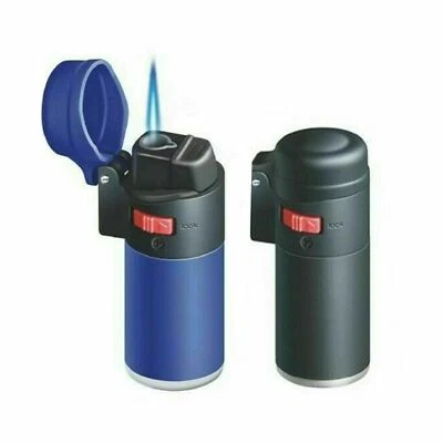 Zengaz Innovative Lighter Flame Jet Rubberized (Black & Blue) Model ZL-1