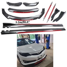 For toyota camry Front Bumper Lip Spoiler/ Body Kit+Side Skirt Carbon Fiber