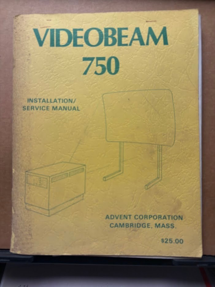 Advent Videobeam 750 TV Installation Service Manual Parts List