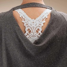 3 Pack Lace Racerback Bra Seamless Bralette Wireless Comfort Sports White Black