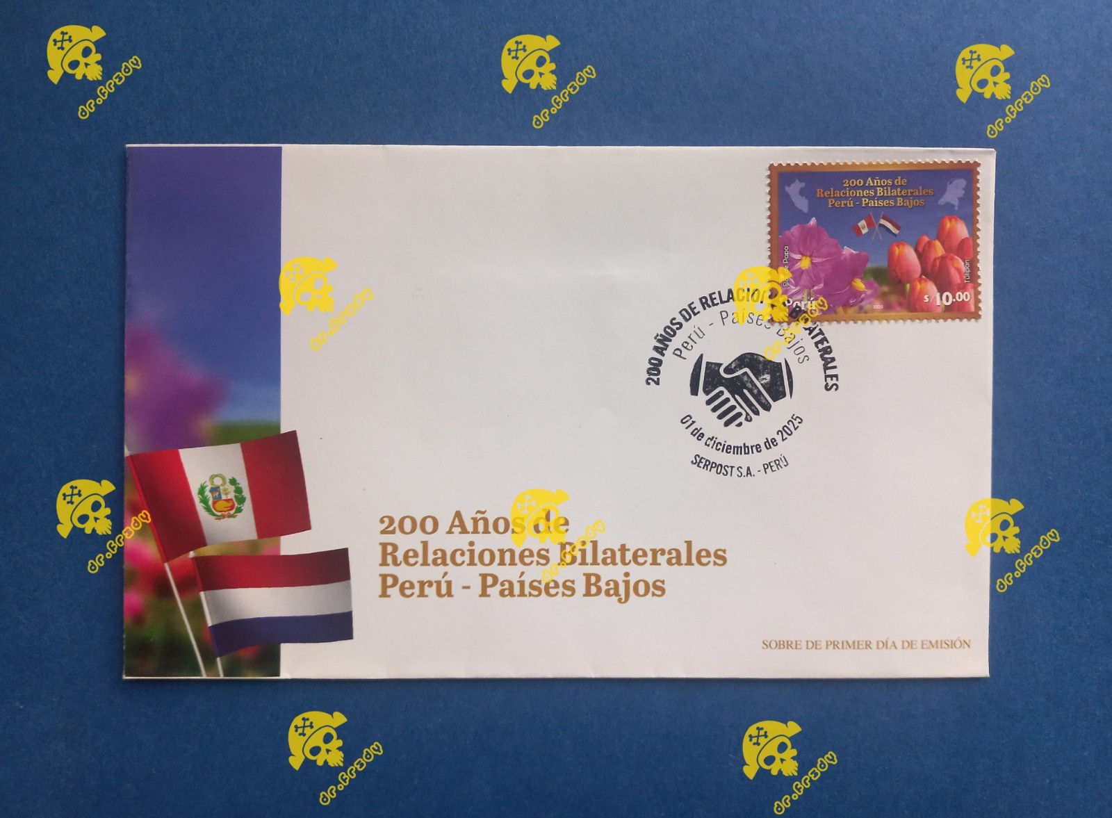 PERU 2025 200 YEARS OF DIPLOMATIC RELATIONSHIP PERU NETHERLANDS FDC STAMPS 