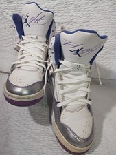 Nike Air Jordan Flight Size 6 Youth High Top White Purple