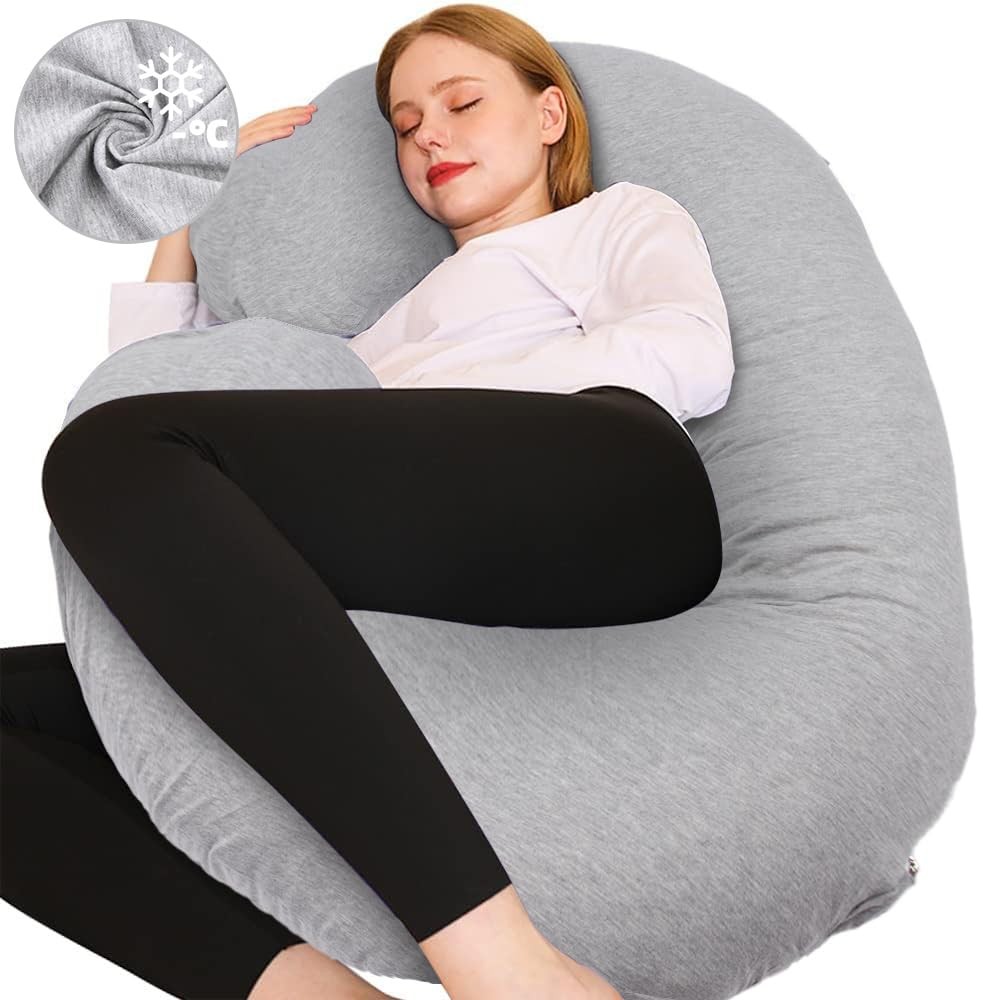 C Shaped Pregnancy Pillow for Sleeping, Full Body Maternity 