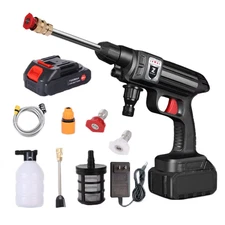 100W 30Bar High Pressure Car Washer Spray Water Gun 10000Mah Rechargeable Foam G