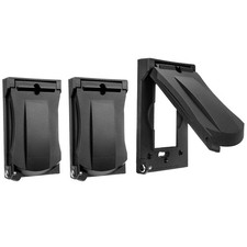 3 Pack BESTTEN Outdoor Outlet Cover for GFCI and Standard Size, Black