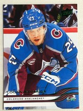 2025-26 Upper Deck Green Holiday Base #40 Logan O'Connor - Colorado Avalanch *SP