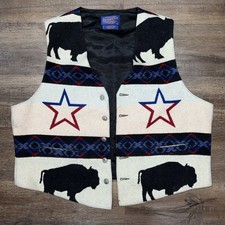 VTG USA Made Pendleton Buffalo stars Printr W...