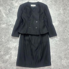 Genuine silk blend Christian Dior Set-up suit, double-breasted black