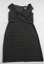 Tadashi Shoji Dress Womens Large Black Off Shoulder Bandage Cocktail Party Lined