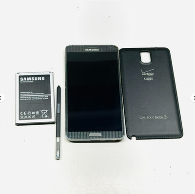 Samsung Galaxy Note 3 SM-N900V Verizon Black 32GB Smartphone w/ S Pen & Battery