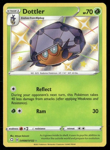 DOTTLER SV008/SV122 SHINY RARE SHINING FATES SHINY VAULT POKEMON HOLO NM