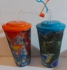 2007 set of 2 Jollibee  kids meal Megas XLR tumbler 16 oz with cover brand new
