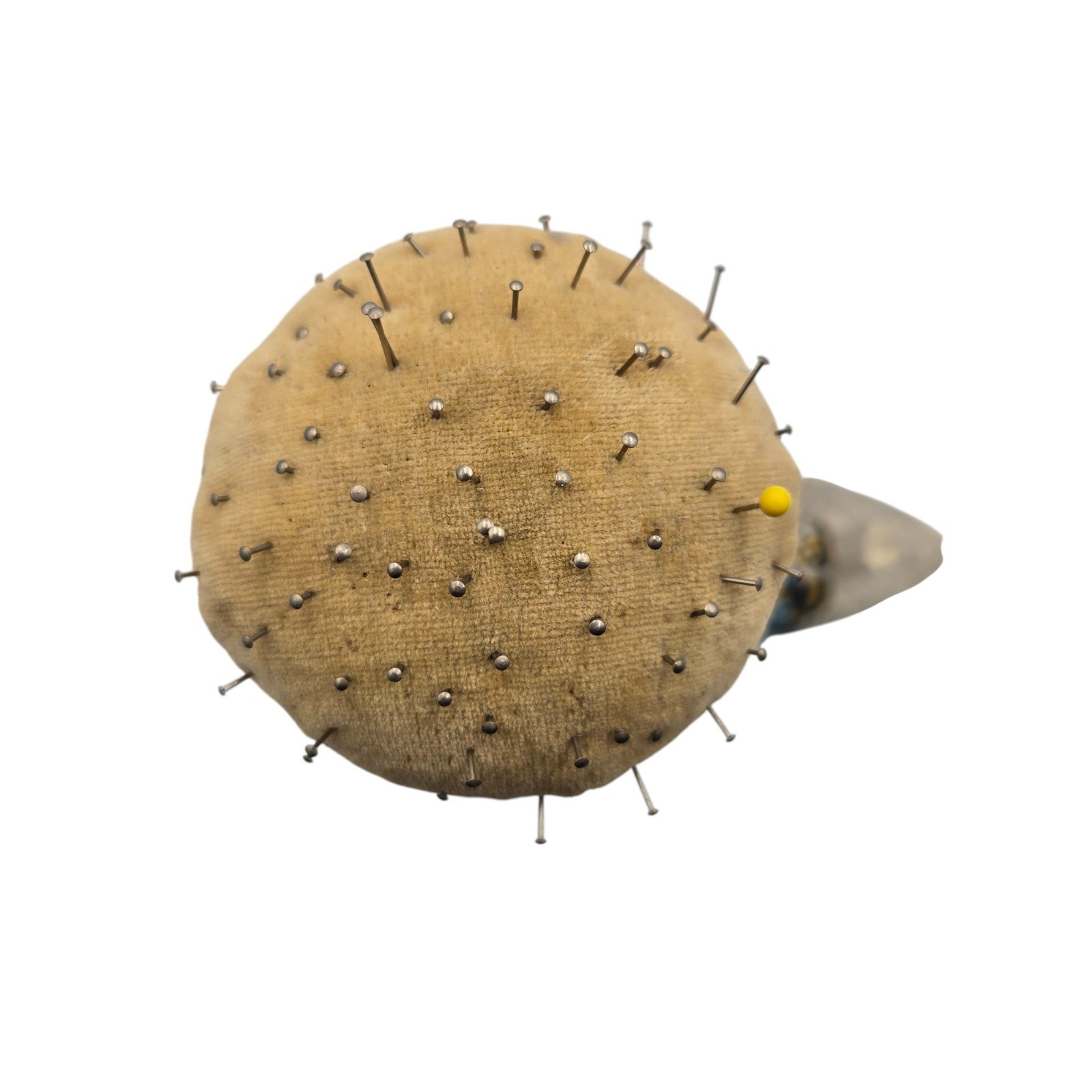 Plaster Victorian High Heel Boot Pincushion 7" tall