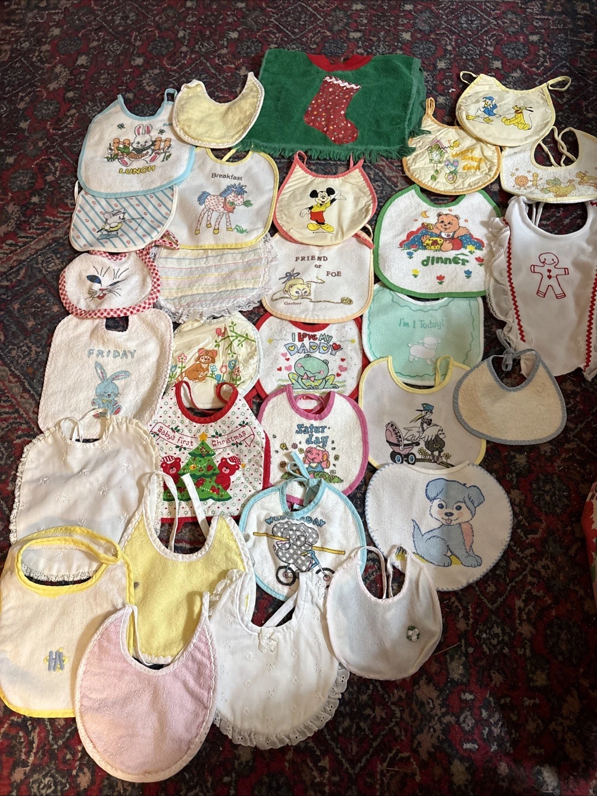 30 Vintage Bibs, Disney, Xmas, Characters, Boys, Girls, Unisex, See Pics
Opens in a new window or ta