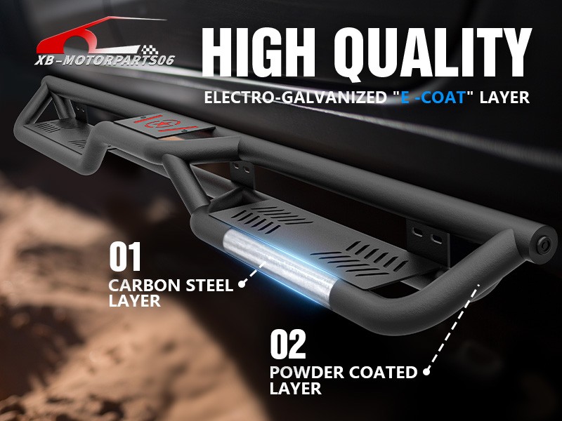 Side Step Running Boards For 99-2016 Ford F250 F350 Super Cab Two Stairs Design