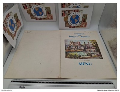 PMAAP4-0255-MENU Pau le cha PAQUEBOT Menüs Compagnie des messageries maritimes