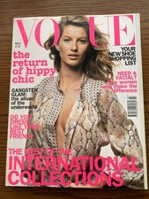 British VOGUE | March 2002 | Gisele Bundchen by Thomas Schenk. Magazine. 